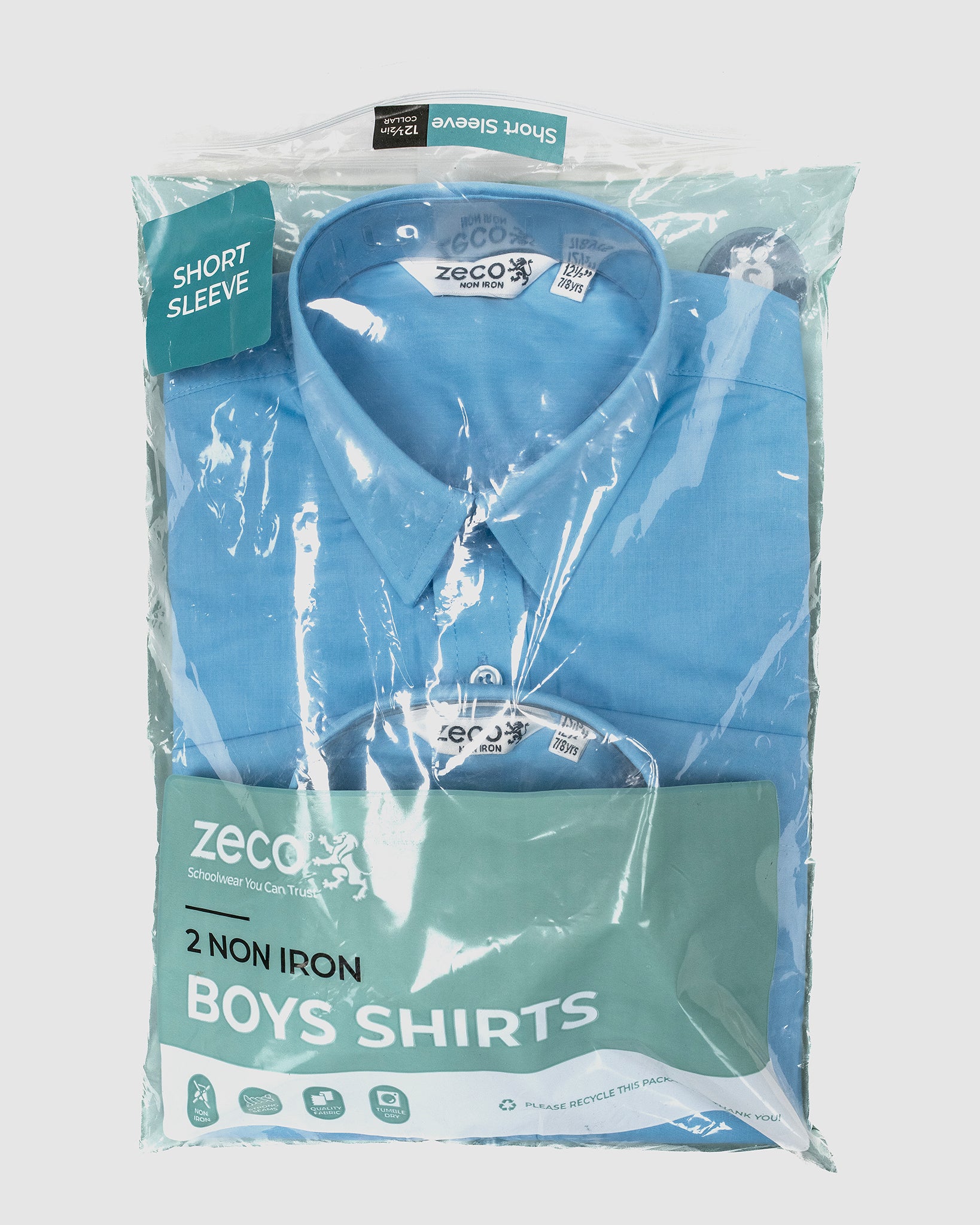 Zeco 2 Pack Plain S/S Shirt (Blue)