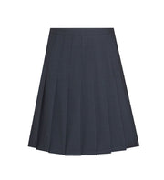 navy pleated skirt