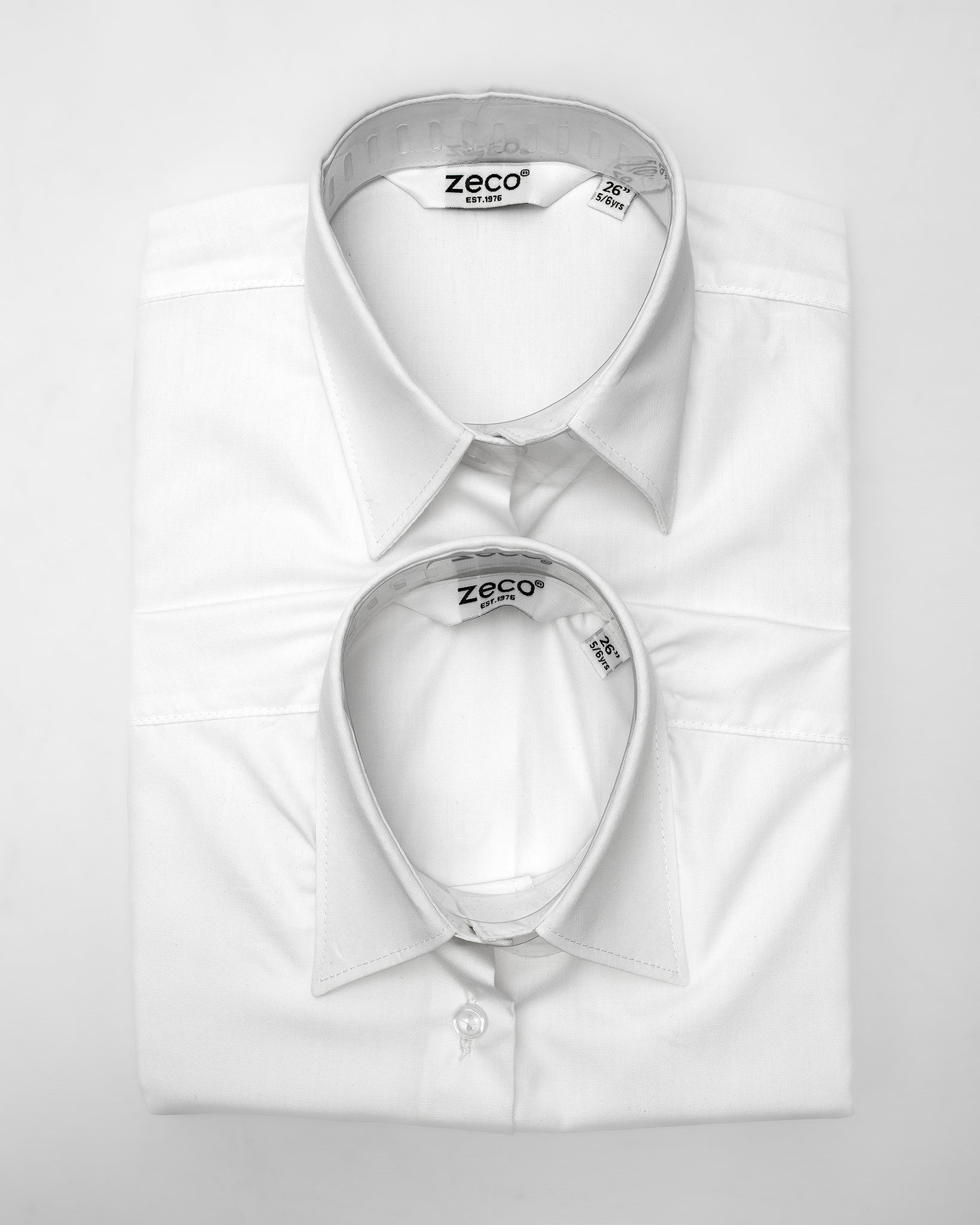 Zeco L/S Regular Fit Blouse - 2 Pack (White)