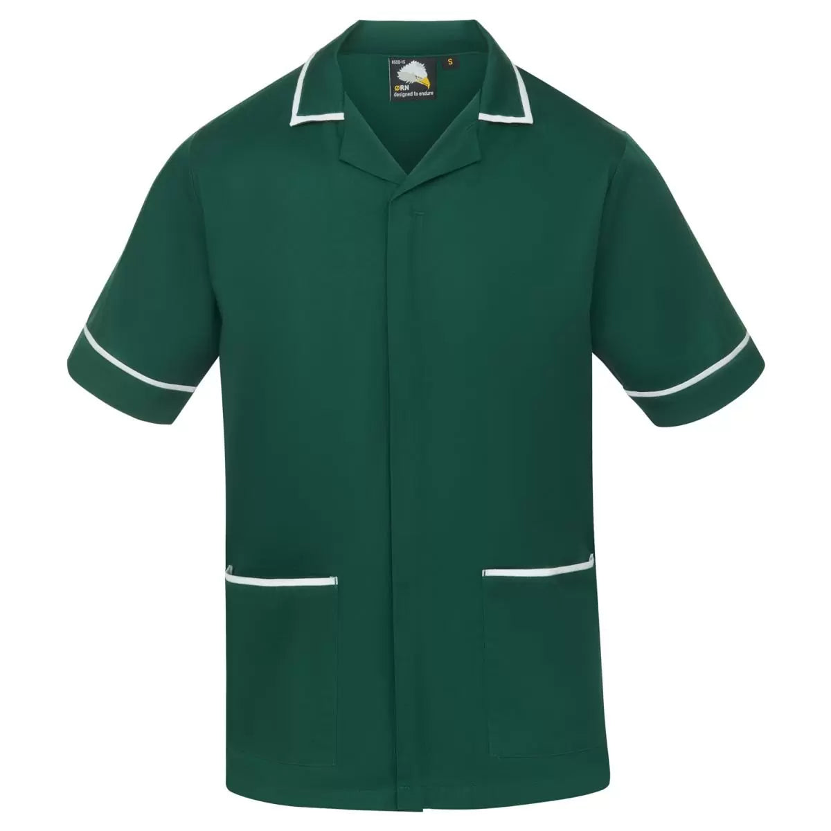 Darwin Male Tunic - Bottle Green/White ORN